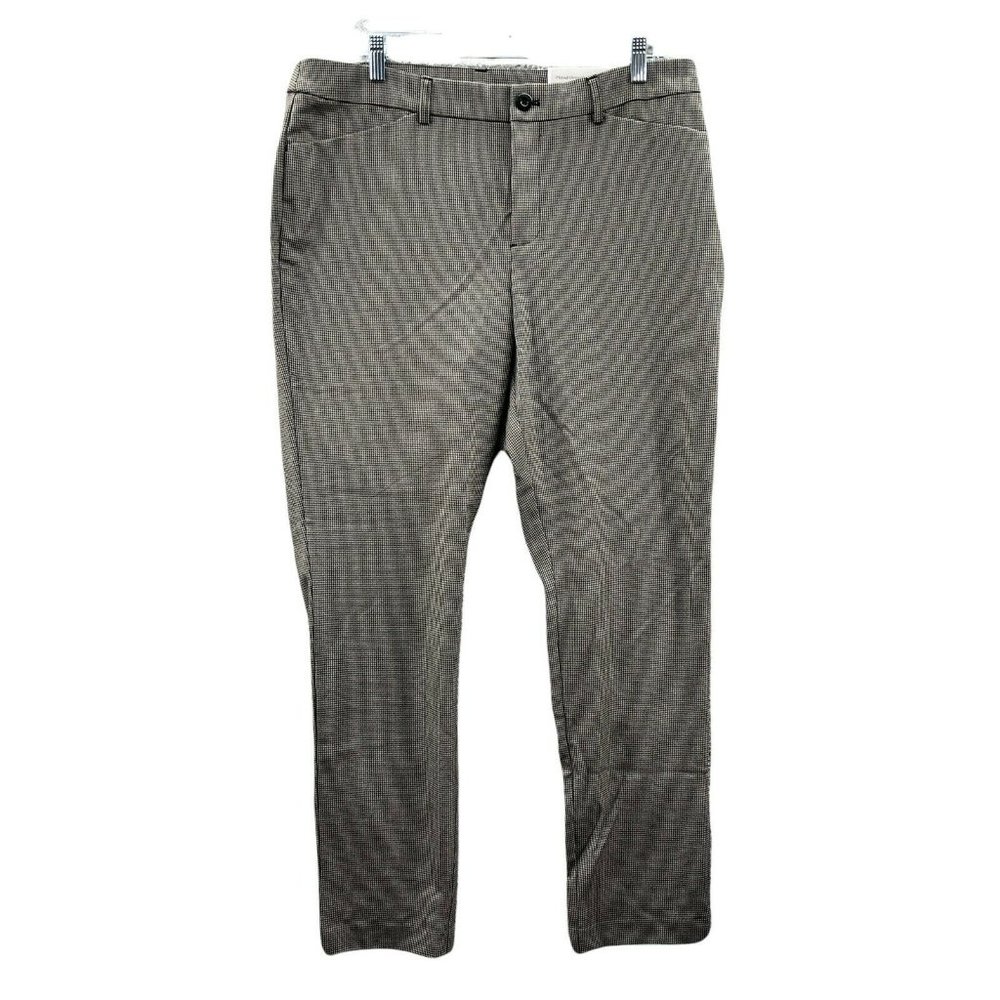 New Christopher & Banks Pants Womens 14 Houndstooth Tapered Mid Rise Sha…